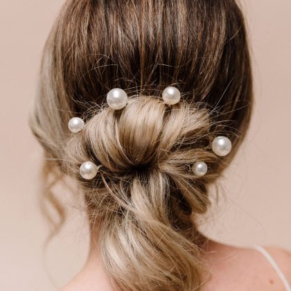 bridal pearls for hair