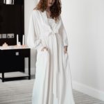 elegant bridal robe