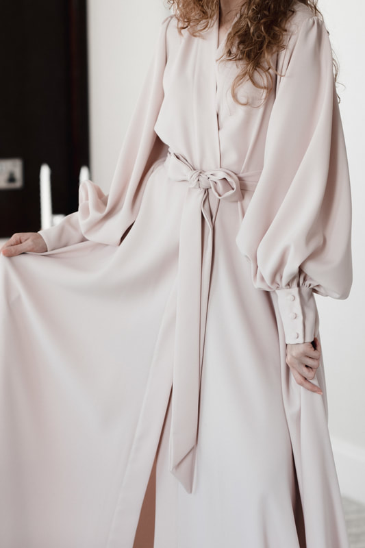 billowy sleeve robe